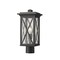 Z-Lite Brookside 1 Light Outdoor Post Mount Fixture, Black And Clear Seedy 583PHMR-BK - alternate 1